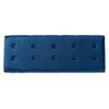 Baxton Studio Caine ModernNavy Blue Velvet Upholstered and Dark Brown Finished Wood Storage Bench 197-12200-ZORO
